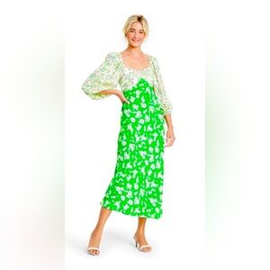 Rixo X Target Green Daisy Dress - Size 12 NWT